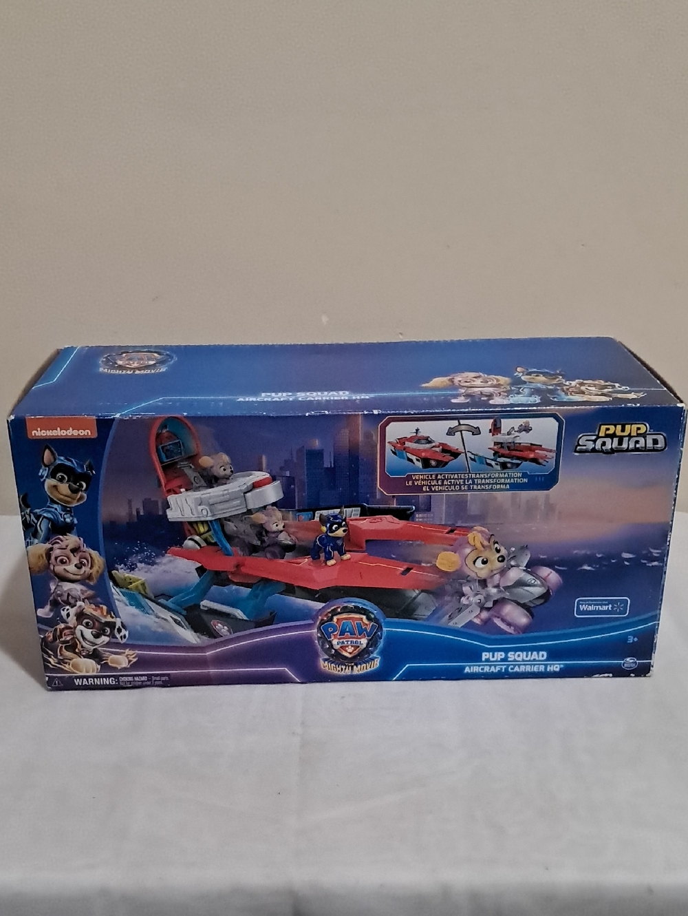 Paw Patrol Pup Squad Red and Blue Aircraft Carrier Playset